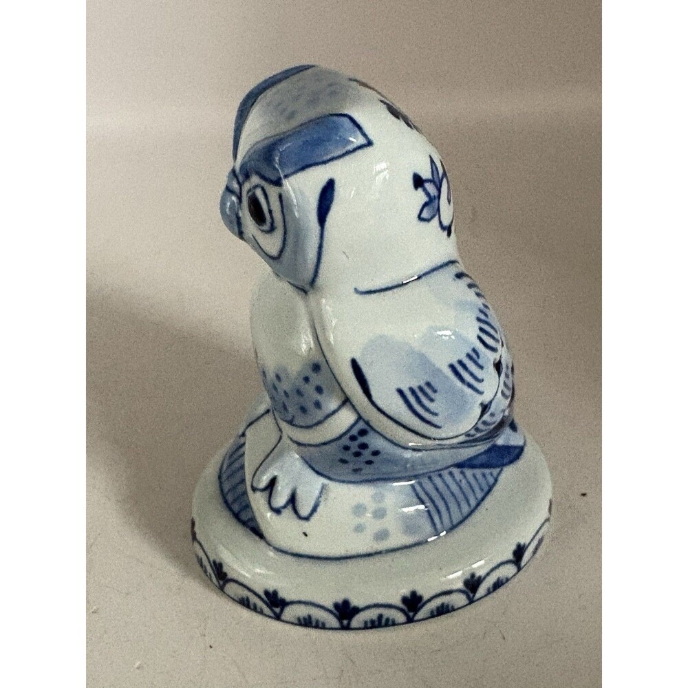 Royal Delft Blue And White Owl Figurine - Picture 4 of 6